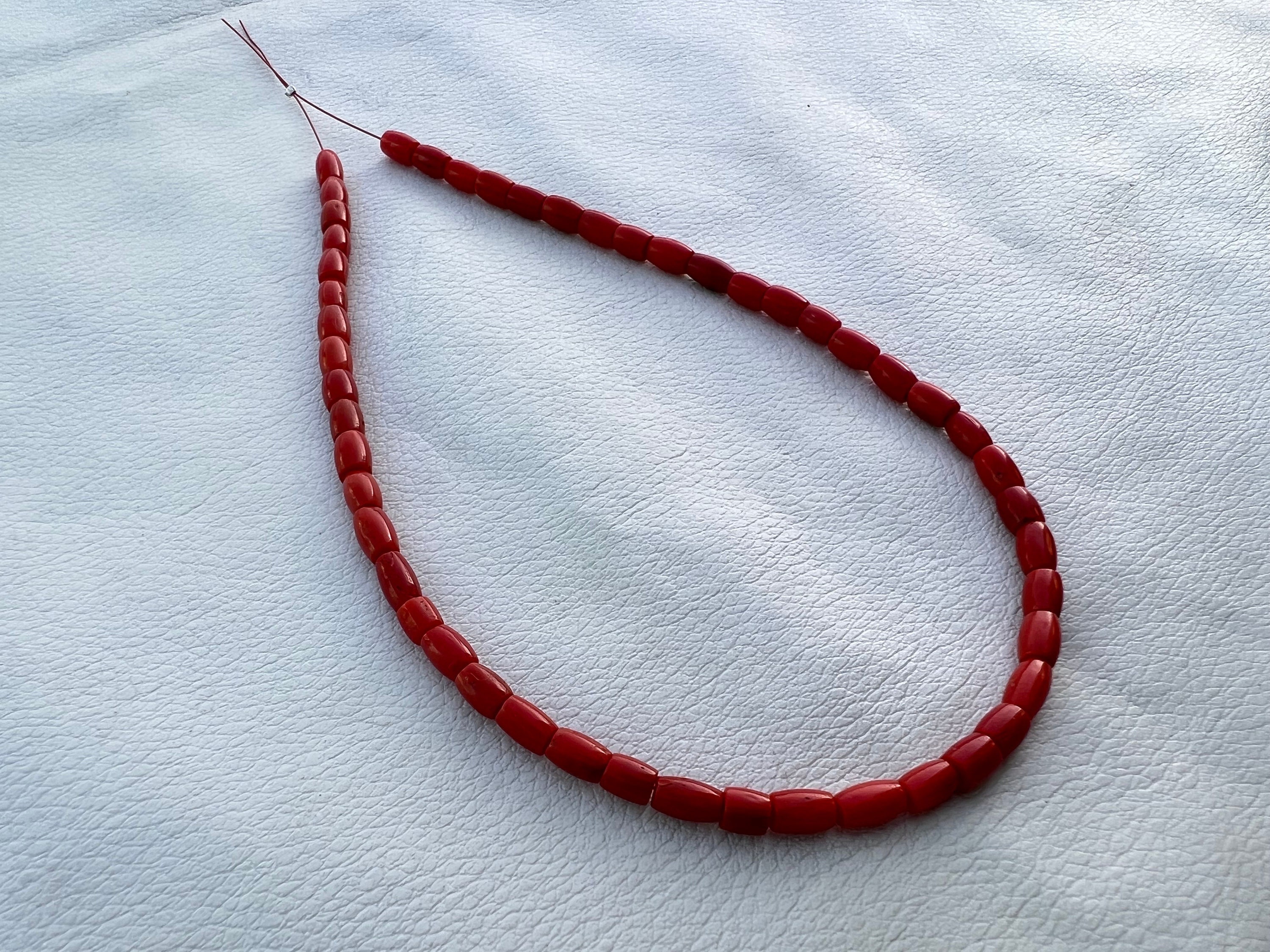 Oxblood Red Coral Beads fine Quality 100 natural Red Coral Tube