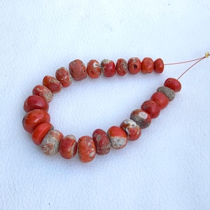 CORAL BEADS-100% Natural Italy Loose Coral -Vintage Antique Coral -Mediterranean Sea Red Coral Beads-Genuine Coral Beads