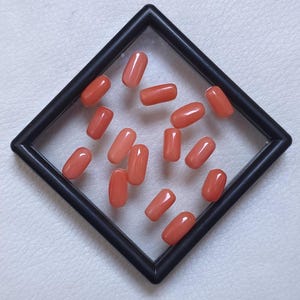 Natural Pink Coral Cabochon , Pink Coral Gemstones , Long Oval Coral Cabochon, Coral Flat Back Cabochon for Jewelry