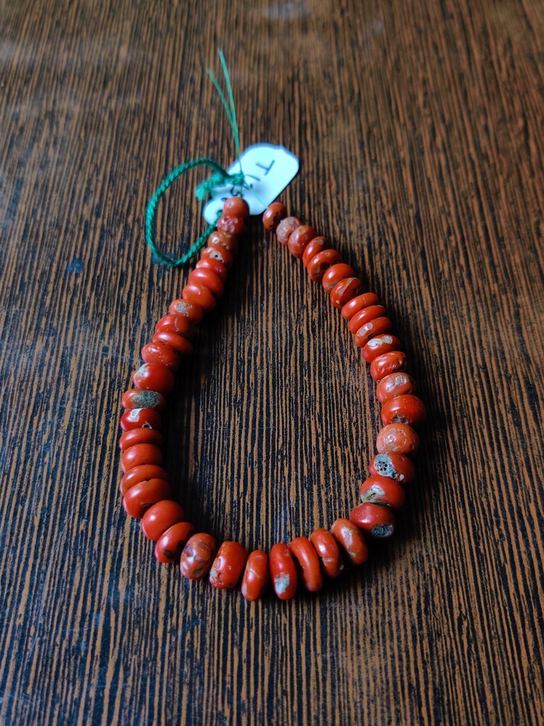 Natural Coral Red Necklace Vintage 