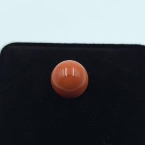 Natural Japanese Coral Beads: Salmon Red Gemstone, 11mm Loose Bead