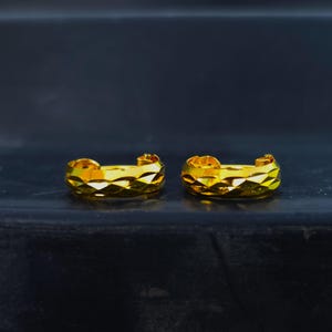 22K gold Unique Huggies, Solid Gold Small Hoop Earrings, Dainty 22K Gold Huggie Hoops, Cartilage Hoops, Helix Hoops