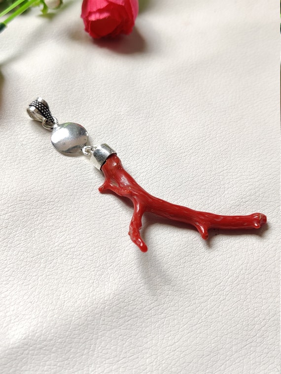 100 Natural Red Coral Silver Pendant Rough Shape Coral Pendant Beautiful Coral Cabochon Pendant Unisex Coral Gemstone Pendant Etsy