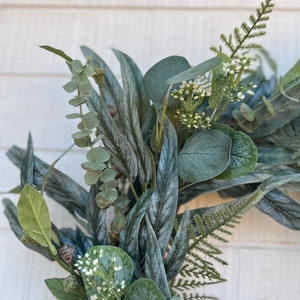 Mixed Eucalyptus Wreath, Year Round Wreath, Spring Wreath for Front Door, Farmhouse Wreath, Greenery Wreath, Rustic Wreath image 6