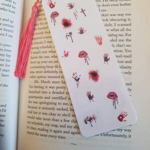 Homemade vampire themed bookmark