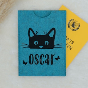 Impfpasshülle Heimtierausweis Hülle Katze, Impfpass Hülle, Filzhülle Tier, Haustier, Katze Tierarzt, Heimtierausweishülle, Impfausweis Hülle
