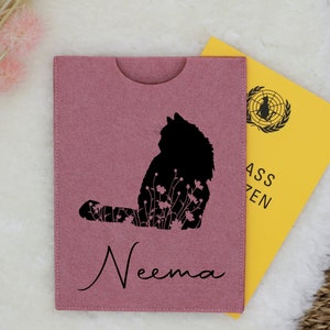Impfpasshülle Heimtierausweis Hülle Katze, Impfpass Hülle, Filzhülle Tier, Haustier, Katze Tierarzt, Heimtierausweishülle, Impfausweis Hülle