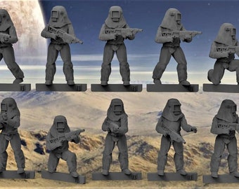 Space Empire Shock Troops -  28mm scale 3D printed resin miniatures x10