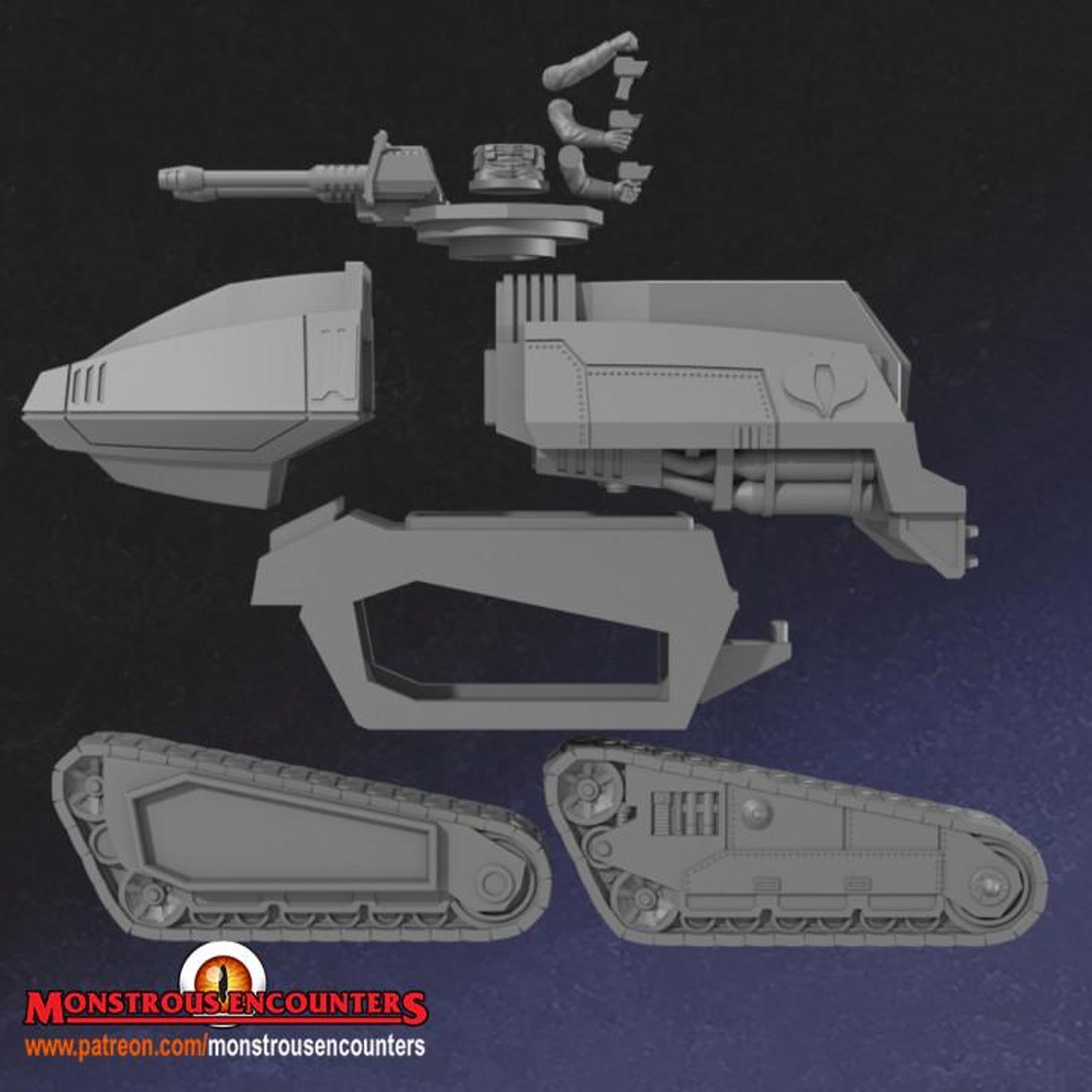 Sentry Tank Venom Sentry Tank (with Turret Options) - 28mm / 32mm Scale 3D Printed ...