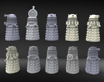 Space Pepperpot Machines Set 2 (Variants) -  28mm scale 3D printed resin miniatures x10