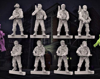 Ghost Hunters and Ghosts x10 - 28mm scale 3D printed resin miniatures