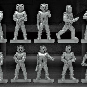 Space Cybernetic Tin Men -  28mm scale 3D printed resin miniatures x10