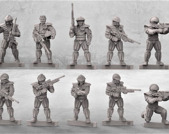 Space Marshals -  28mm scale 3D printed resin miniatures x10
