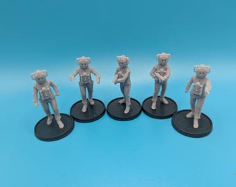 Cybernetic Invaders from Planet 14 -  28mm / 32mm scale 3D printed resin miniatures x5