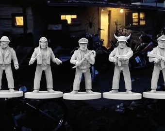 Motorbike Gang - 28mm scale 3D printed resin miniatures