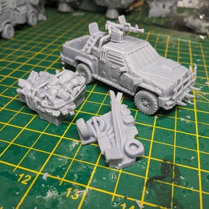 Flatbed Truck / Technical (28mm to 32mm scale) - Beyond the Badlands - resin 3D printed model kit