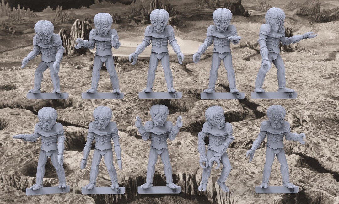 Metaluna Mutants - 28mm Scale 3D Printed Resin Miniatures X10 - Etsy