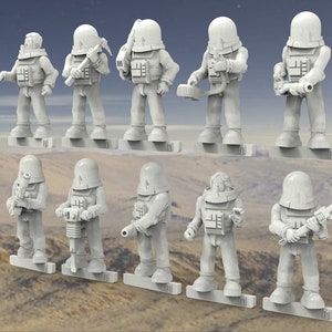 Astronauts - 28mm Scale 3D Printed Resin Miniatures X10 - Etsy