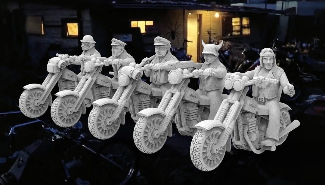 Black Widows Motorcycle Gang 28mm Scale 3D Printed Resin - Etsy UK