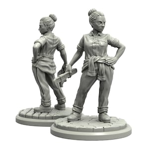 Mechanic Investigator - Cult of the Ancient Serpent - Cthulhu Mythos Miniatures (3D printed resin models by Adaevy Creations)
