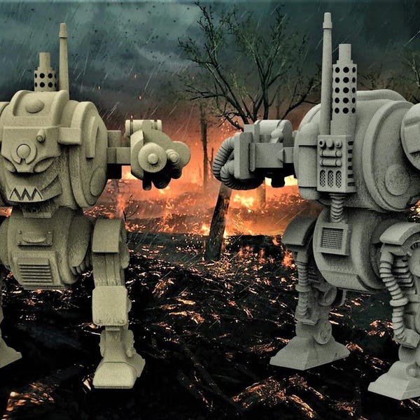 Robot Imperial Dread - Kit de miniatura de resina impresa en 3D a escala de 28 mm