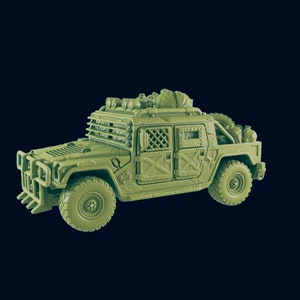 Humvee de las Tierras Baldías Postapocalípticas (escala de 28 mm a 32 mm) - Beyond the Badlands - kit de modelo impreso en 3D de resina