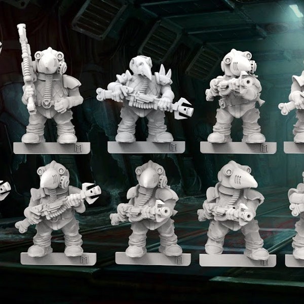 Vogal Space Warriors - 28mm scale 3D printed resin miniatures