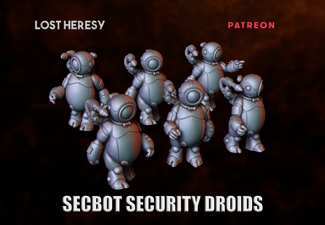 Secbot Security Robots X10 28mm Scale Resin Miniatures 3D Etsy