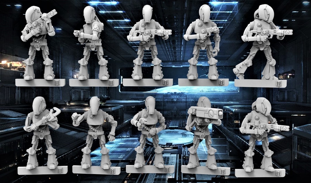 Envirocorp Droid Squad 28mm Scale 3D Printed Resin Miniatures X10 - Etsy