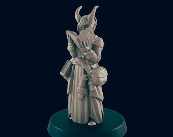 Demonkin Female Scholar (Fantasy Miniature)