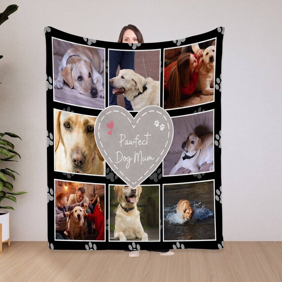 Personalised dog face blanket hot sale