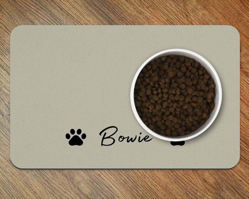 Dog Bowl Mat Personalised Pet Bowl Mat Customised Bowl Mat Etsy UK