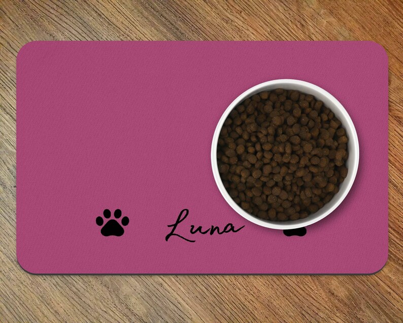 Dog Bowl Mat Personalised Pet Bowl Mat Customised Bowl Mat Etsy UK