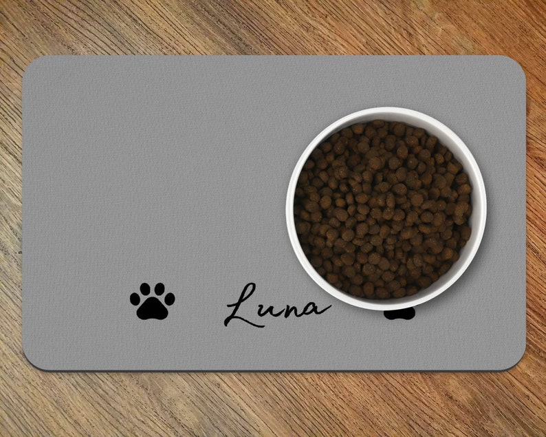 Dog Bowl Mat Personalised Pet Bowl Mat Customised Bowl Mat Etsy UK