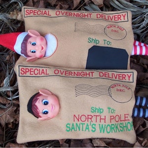 Reusable Envelope, Elf North Pole Delivery Envelope, Elf Prop, Christmas Elf Return, Elf Clothes, Elf Sweater