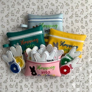 Lapin, Lapin, Jeu éducatif, Correspondance des couleurs, Jeu silencieux, Voyage, Remplisseur de panier de Pâques, Lecture, Apprentissage, Étui inclus, Activité d'apprentissage image 1