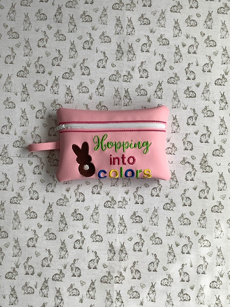 Bunny, Rabbit, Educational Game, Color Match, Quiet Play, Travel, Easter Basket Filler, Reading, Learning, Case Included, Learning Activity Pink