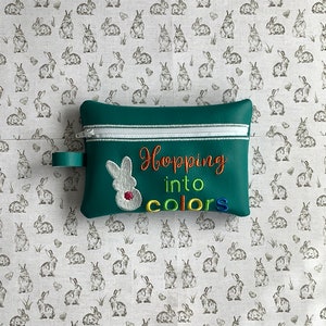 Lapin, Lapin, Jeu éducatif, Correspondance des couleurs, Jeu silencieux, Voyage, Remplisseur de panier de Pâques, Lecture, Apprentissage, Étui inclus, Activité d'apprentissage Teal