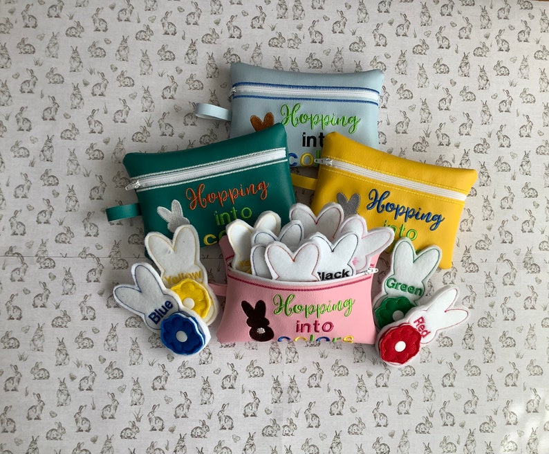 Bunny, Rabbit, Educational Game, Color Match, Quiet Play, Travel, Easter Basket Filler, Reading, Learning, Case Included, Learning Activity image 8