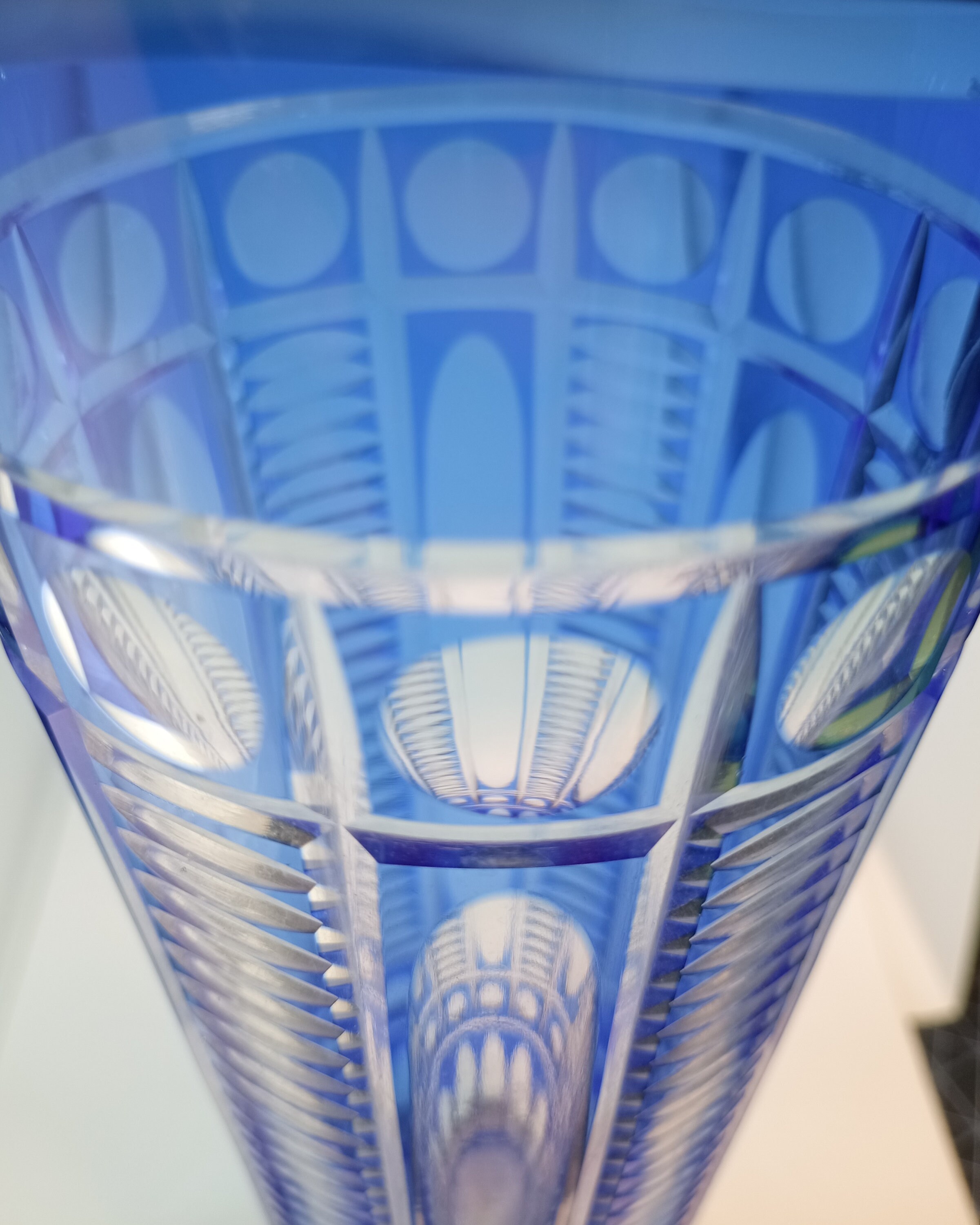 Bohemia Art Deco VASE Lead Glass by Johann Oertel Haida 1920