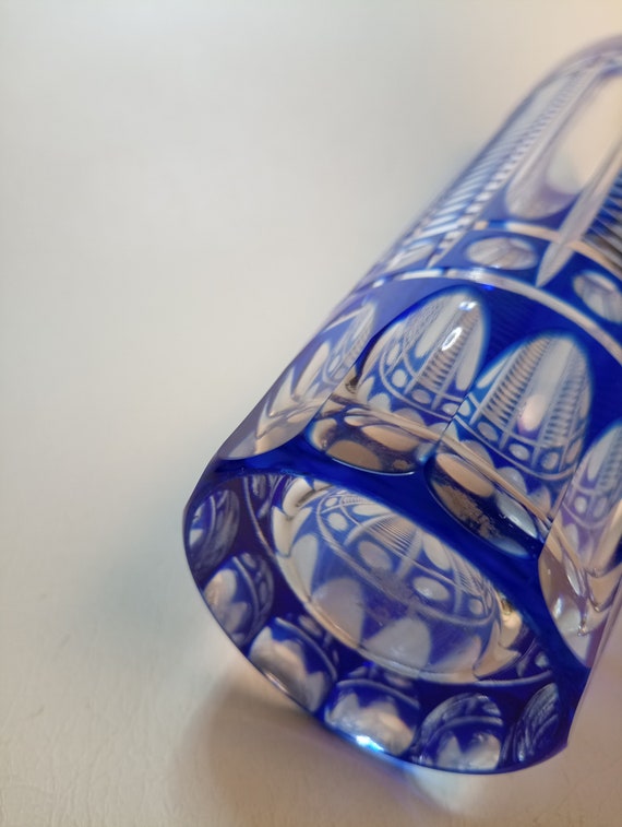 1920年代　ボヘミアンガラス花瓶　Joh. Oertel in Haida Bohemia Art Deco VASE Lead Glass by Johann Oertel Haida 1920