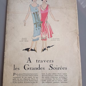 A fashion magazine Très Parisien No. 11/1924 Art Deco France Paris 7 rare illustrations pochoir