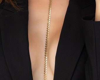 Body Necklace - Decorative Stainless Steel Jewelry Silver / Gold