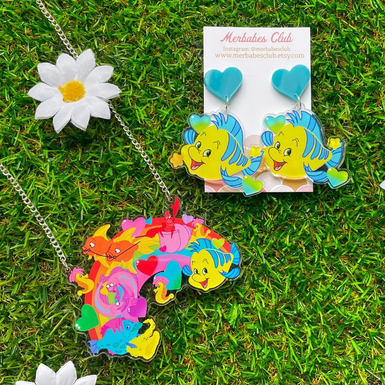 Jumbo Dont Be Such A Guppy Flounder Earrings Etsy