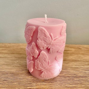 Butterfly Pillar Candle Butterfly Decor Symbolic Home Accents Nature-Inspired Candles Home Fragrance Gifts for Her Mothers Day image 6