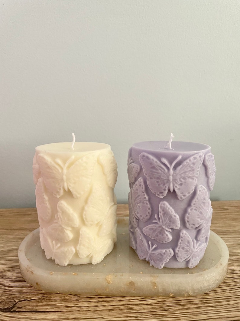 Butterfly Pillar Candle Butterfly Decor Symbolic Home Accents Nature-Inspired Candles Home Fragrance Gifts for Her Mothers Day image 5