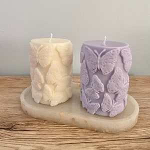 Butterfly Pillar Candle Butterfly Decor Symbolic Home Accents Nature-Inspired Candles Home Fragrance Gifts for Her Mothers Day image 2