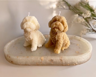 Small Cavoodle Candle, Custom Dog Candle, Pet Lover Gift, Handcrafted Animal Decor, Cute Home Accent
