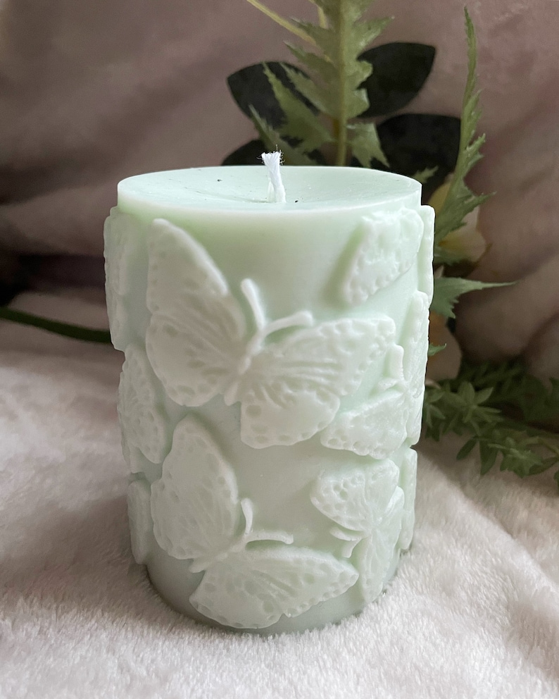 Butterfly Pillar Candle Butterfly Decor Symbolic Home Accents Nature-Inspired Candles Home Fragrance Gifts for Her Mothers Day image 7