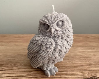 Owl Pillar Candle | Bird Candle | Handcrafted Pillar | Vegan Candle | Soy Candle | Home Decor | Animal Candle | Mother’s Day Gifts